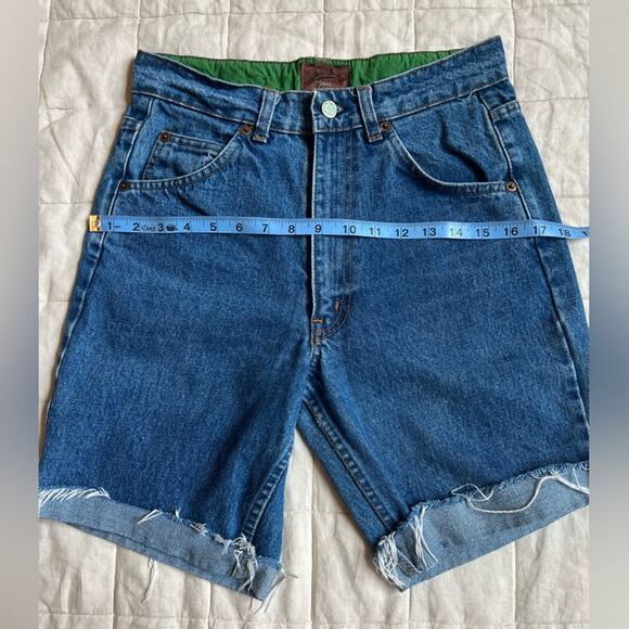 RARE VTG JC de Castlebajac 100% Cotton Blue Jean Rolled Raw Hem Shorts - 29 - Picture 6 of 9